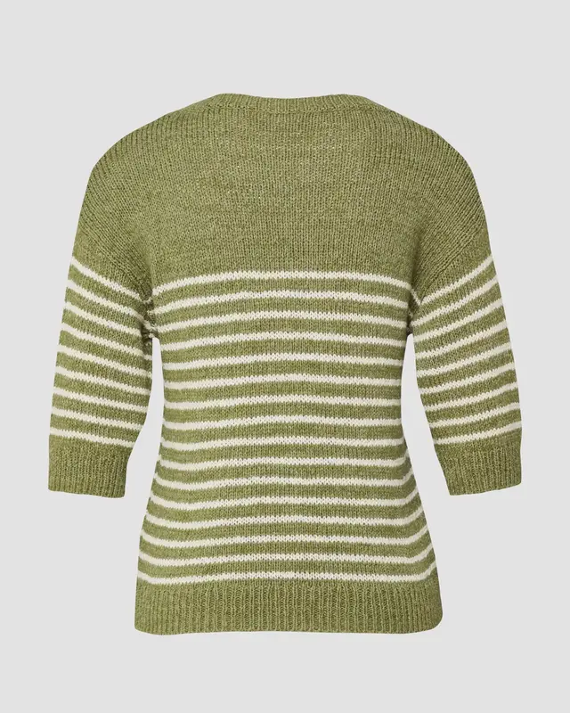 S. Oliver Striped Jumper - Olive Green