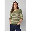Gestreepte Trui - Olive Green