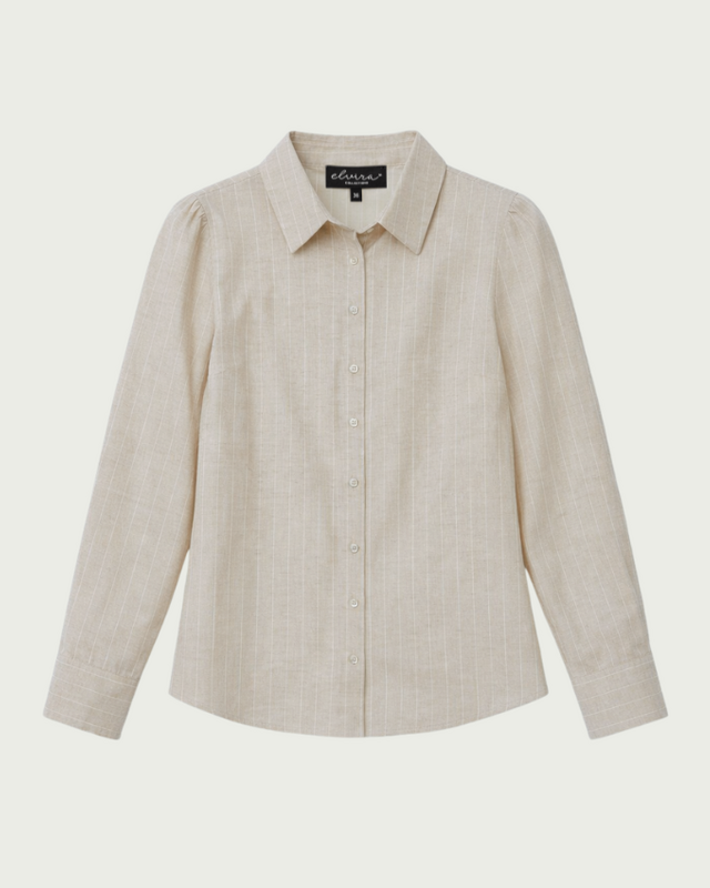 Elvira Collections Blouse Jessie - Sand Stripe Linen