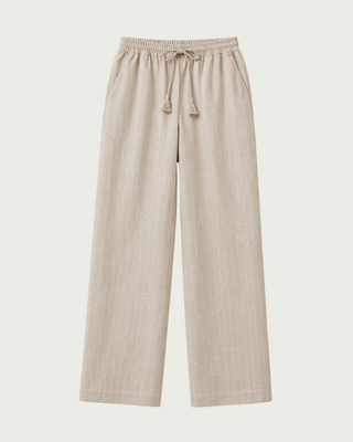 Elvira Collections Broek Jessie - Sand Stripe Linen