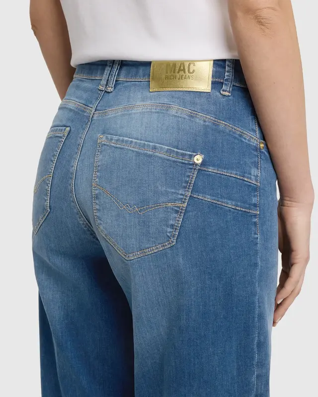 Mac Jeans Rich Palazzo Jeans - Navy Heavy Wash