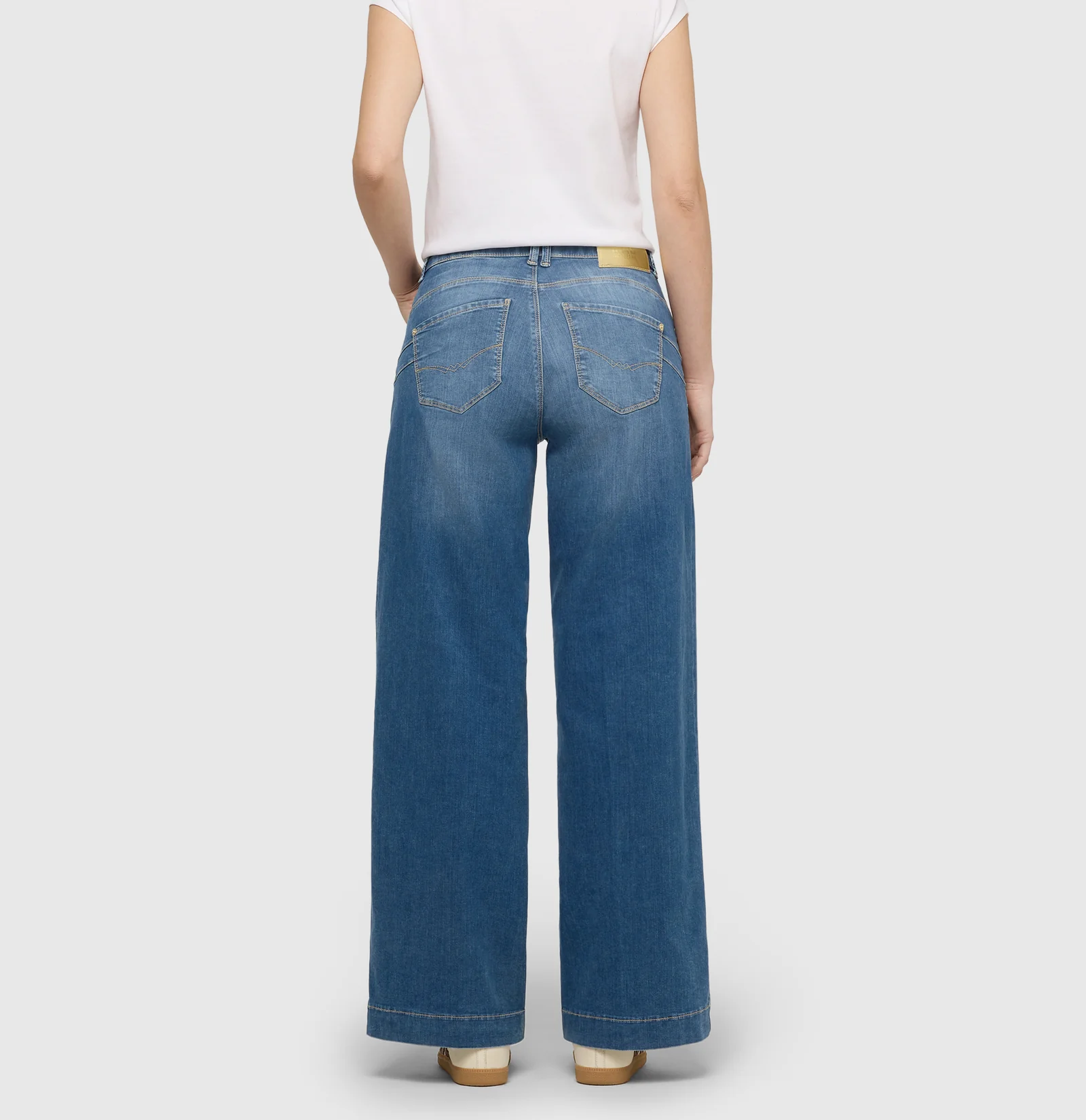 Mac Jeans Rich Palazzo Jeans - Navy Heavy Wash