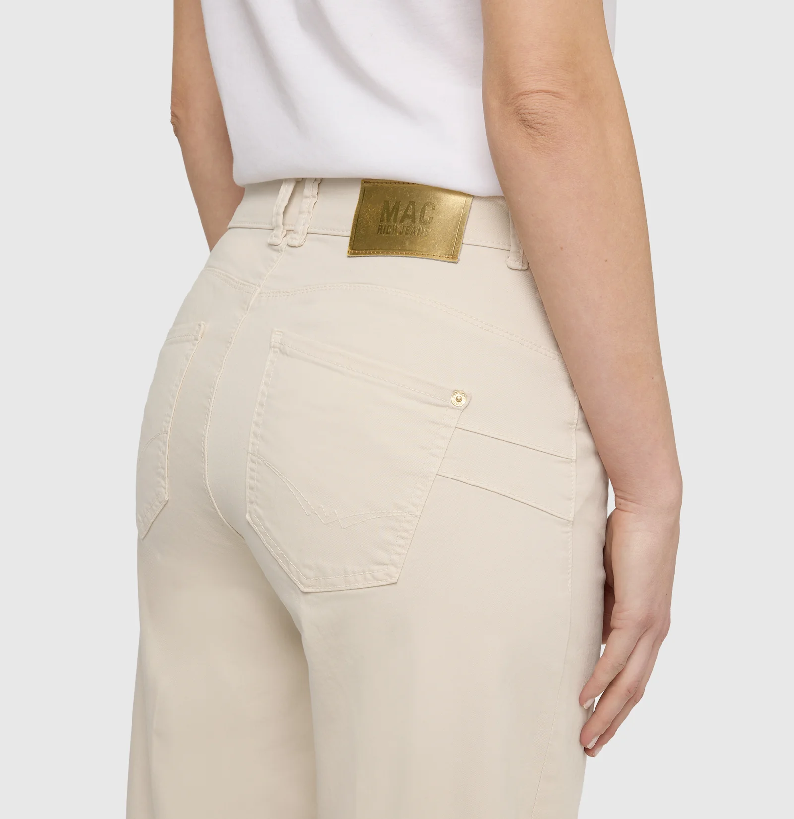 Mac Jeans  Rich Palazzo Jeans - Antique White PPT