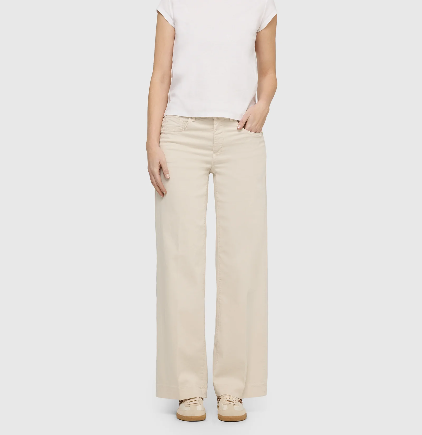 Mac Jeans  Rich Palazzo Jeans - Antique White PPT