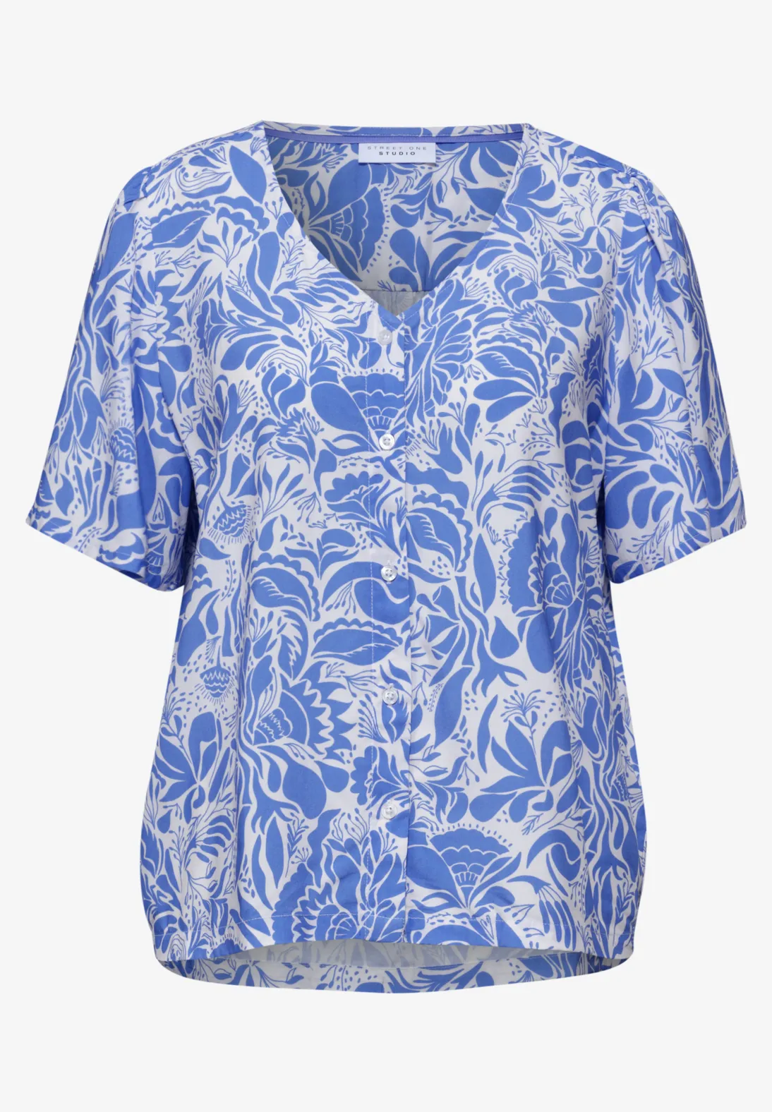 Street One Studio Blouse Bloemenprint - Eventide Blue