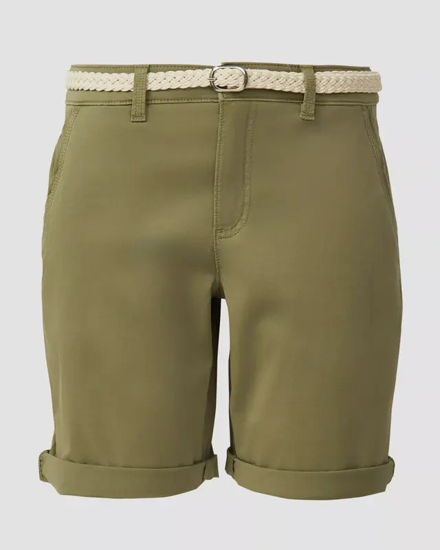 S. Oliver Korte Broek, Riem - Olive Green