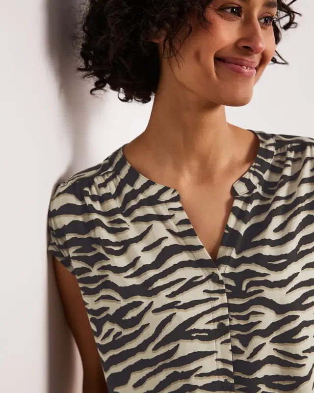 Street One Shirt Animal Print - Espresso Brown