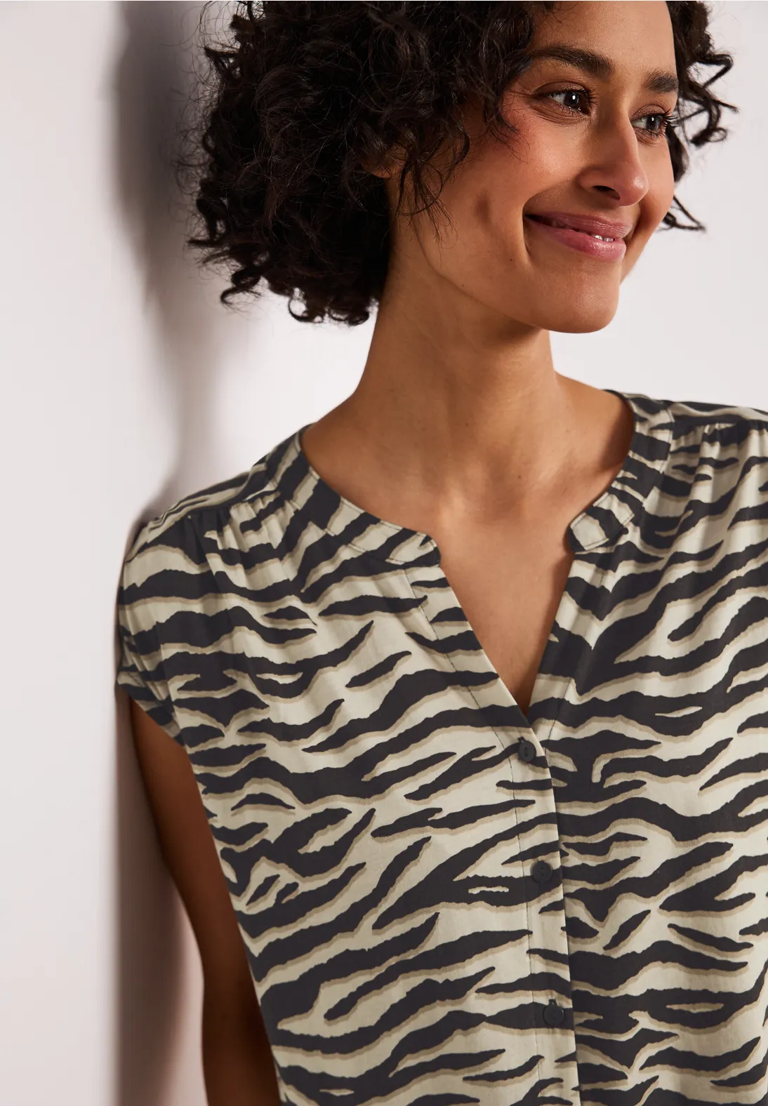 Street One Shirt Blouselook - Espresso Brown