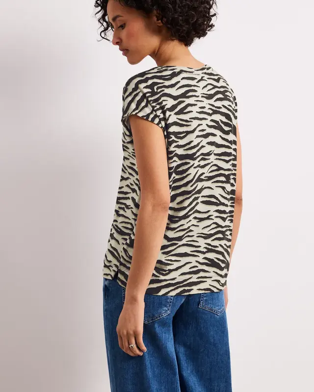 Street One Shirt Animal Print - Espresso Brown