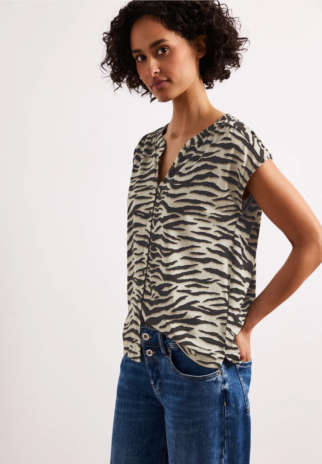 Street One Shirt Blouselook - Espresso Brown