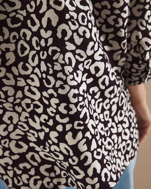 Cecil Linenmix Blouse - Rich Burgundy