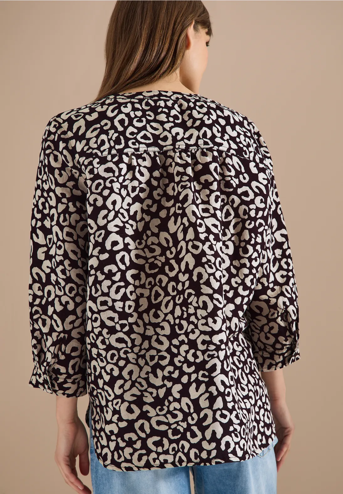 Cecil Linenmix Blouse - Rich Burgundy