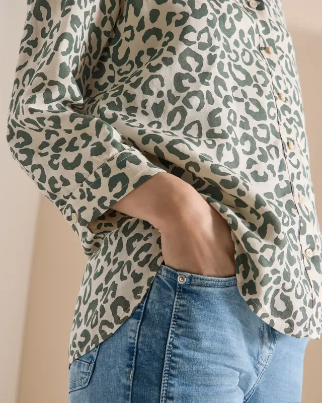 Cecil Linenmix Blouse - Macadamia Beige