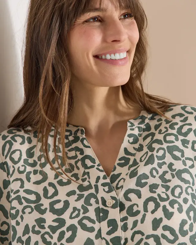 Cecil Linenmix Blouse - Macadamia Beige