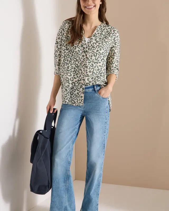 Cecil Linnenmix Blouse - Macadamia Beige