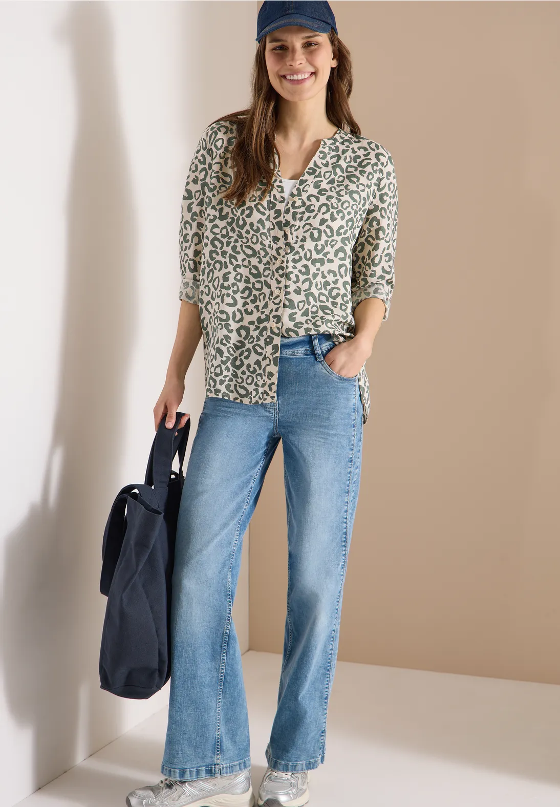 Cecil Linenmix Blouse - Macadamia Beige