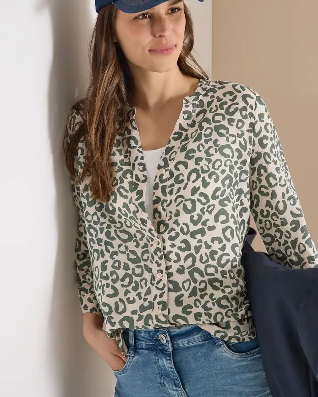 Cecil Leinenmix Bluse - Macadamia Beige