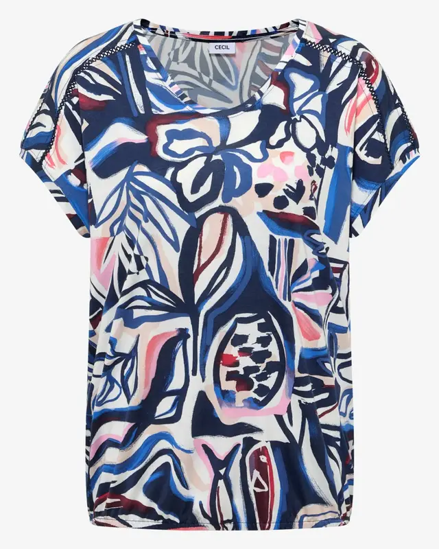 Cecil Print Shirt - Universal Blue