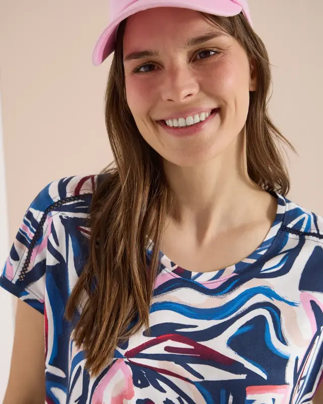 Cecil Print Shirt - Universal Blue