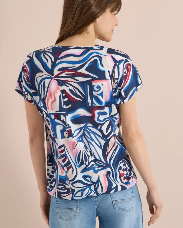 Cecil Print Shirt - Universal Blue