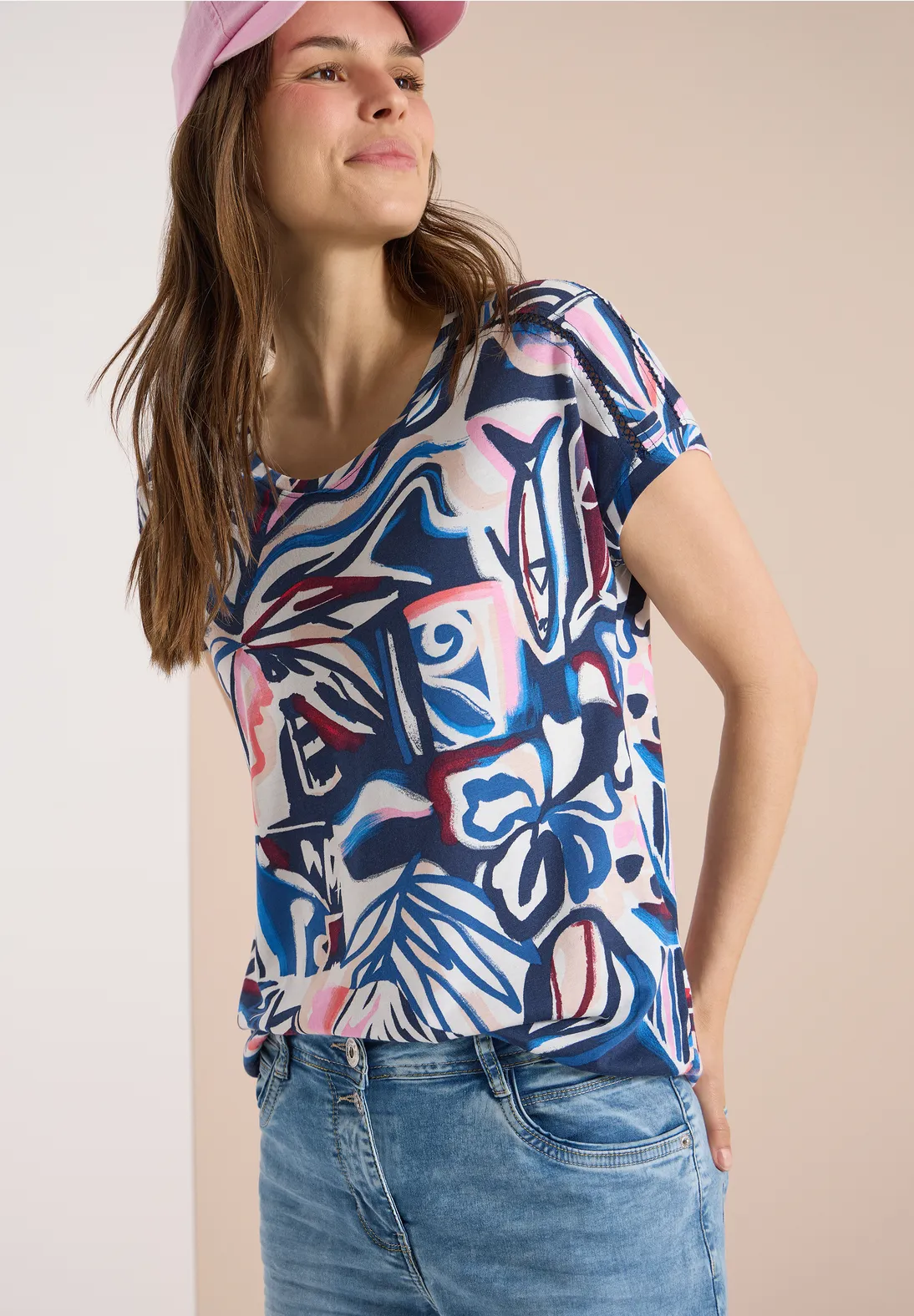 Cecil Print Shirt - Universal Blue