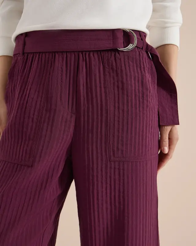 Cecil High Waist Broek Neele - Sweet Grape Red