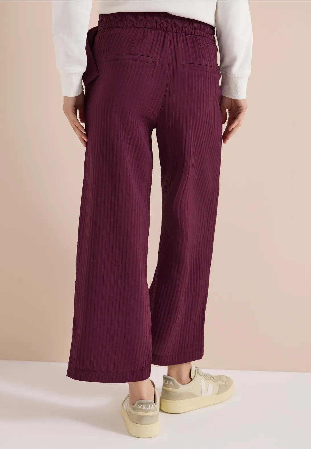 Cecil High Waist Pants Neele - Sweet Grape Red