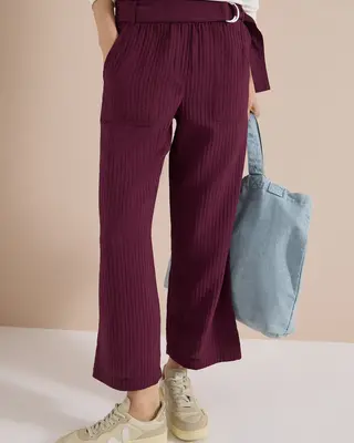 Cecil High Waist Pants Neele - Sweet Grape Red