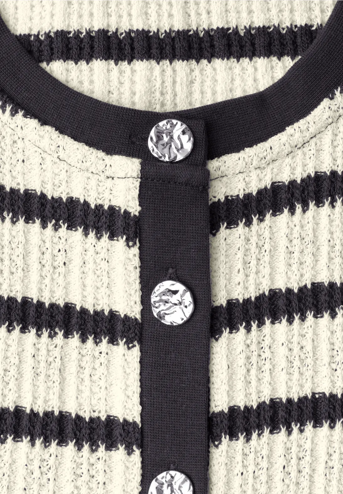 Street One Studio Vest met Strepen - Off White