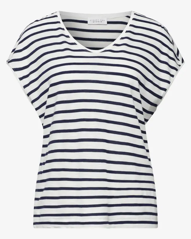 Street One Studio Shirt mit Streifen - Midnight Muse