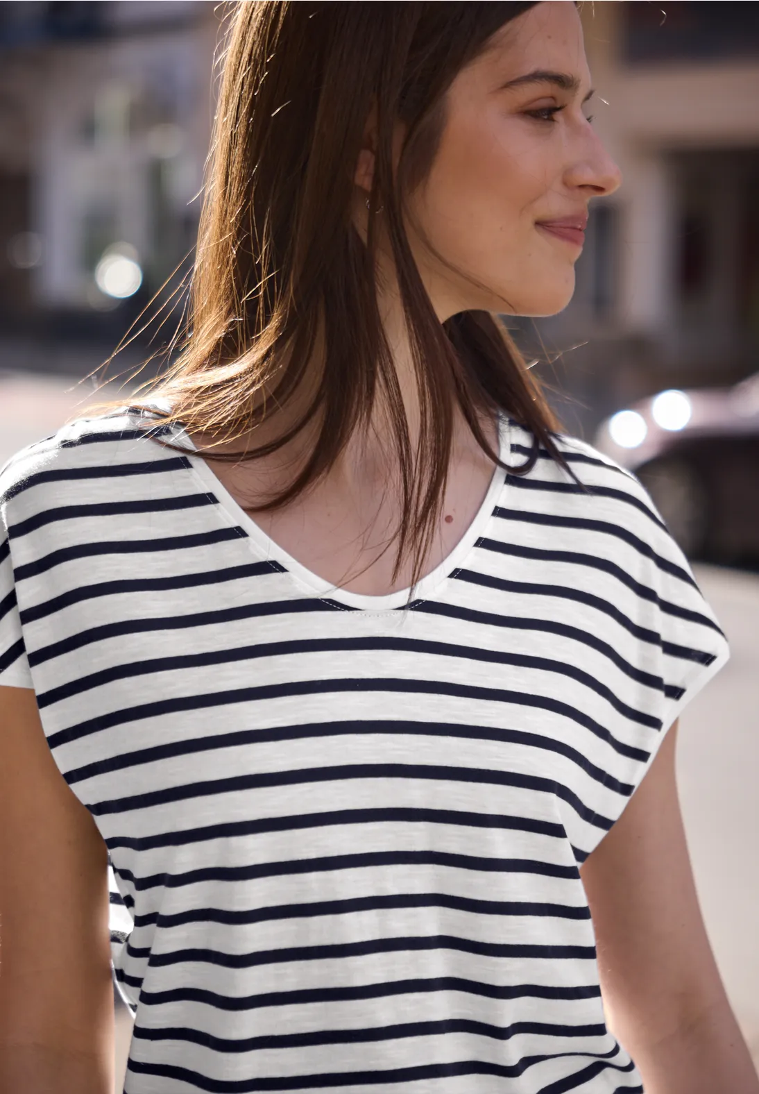 Street One Studio Shirt mit Streifen - Midnight Muse