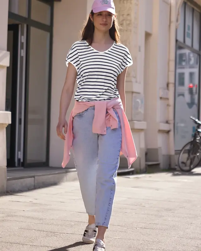 Street One Studio Shirt with Stripes - Midnight Muse