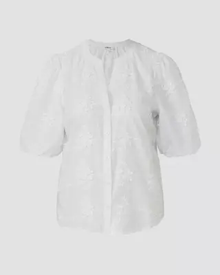 S. Oliver Bluse 3D-Stickerei - White
