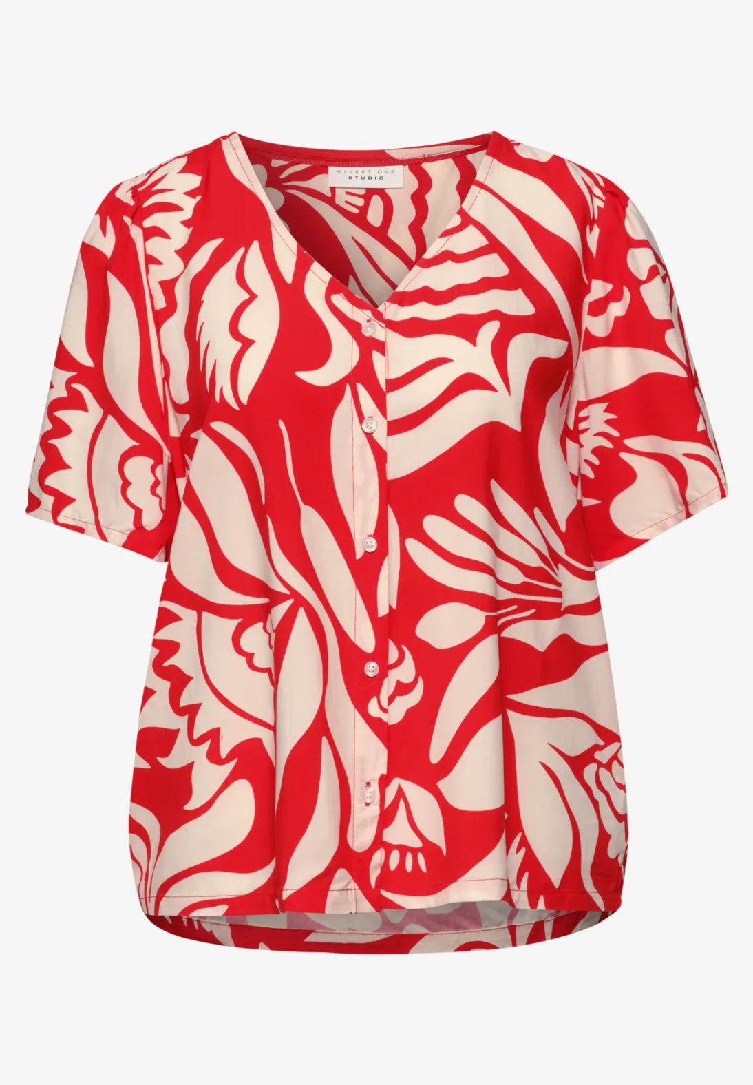 Street One Studio Blouse Floral Print - Chili Red
