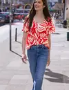 Street One Studio Blouse Bloemenprint - Chili Red