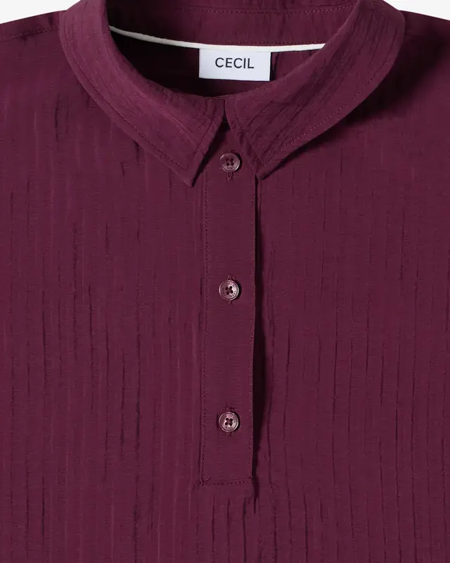 Cecil Structuur Blouse - Sweet Grape Red