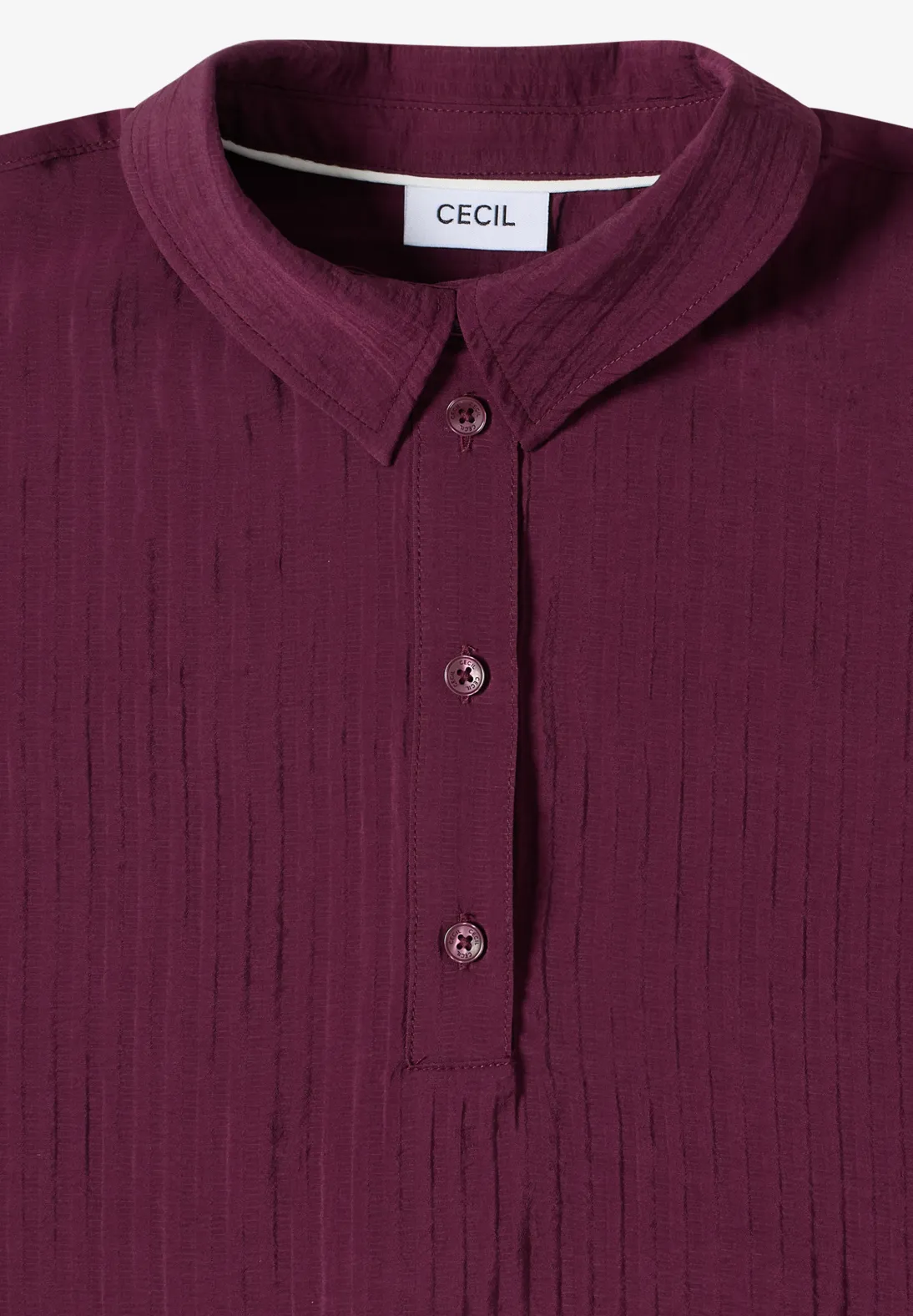 Cecil Struktur Bluse - Sweet Grape Red