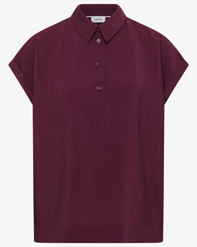 Cecil Structured Blouse - Sweet Grape Red