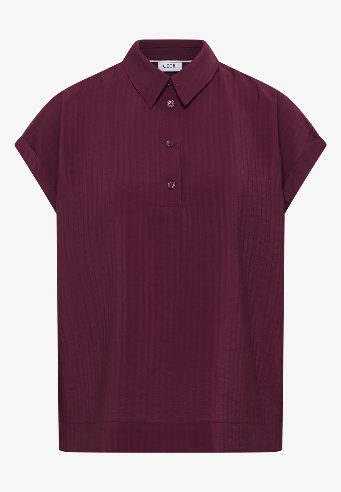 Cecil Struktur Bluse - Sweet Grape Red