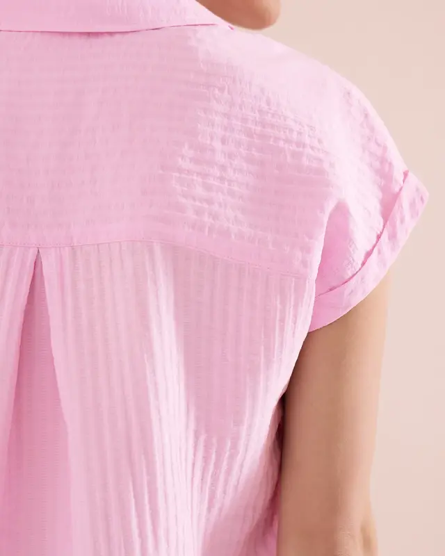 Cecil Struktur Bluse - Light Blush Rose