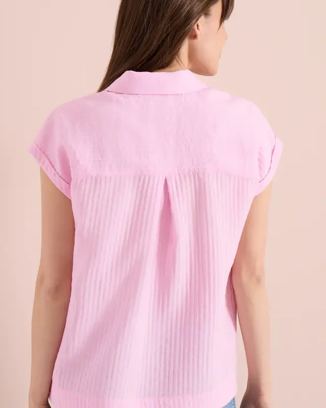 Cecil Struktur Bluse - Light Blush Rose