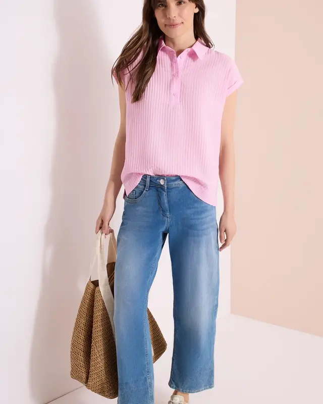 Cecil Structured Blouse - Light Blush Rose