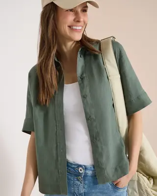 Cecil Leinen Bluse - Just Khaki