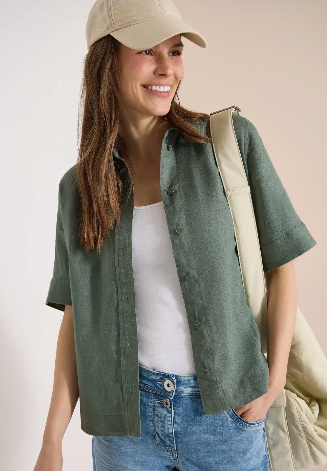 Cecil Leinen Bluse - Just Khaki