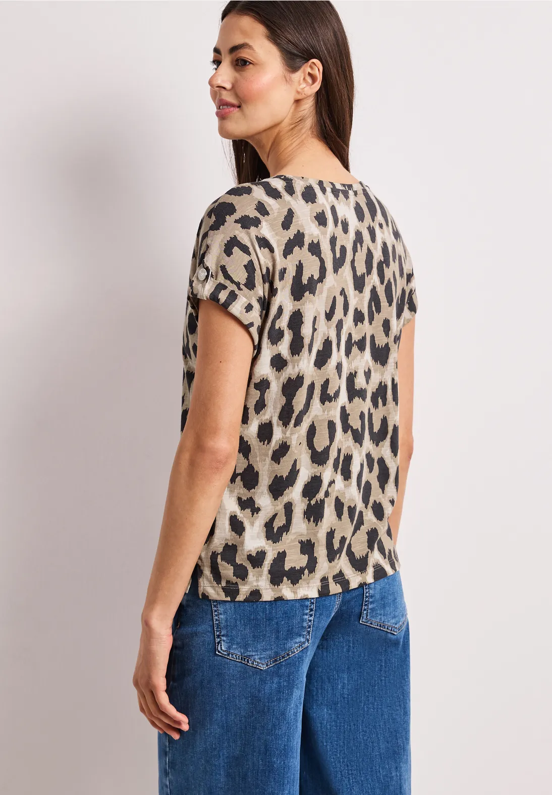 Street One Shirt Leo Print - Timeless Beige