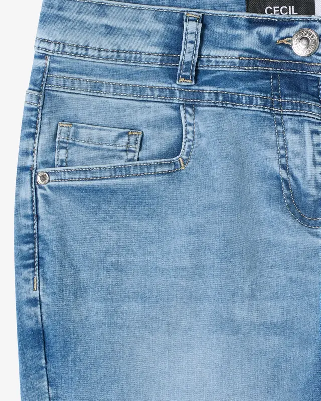 Cecil Casual Fit Jeans Scarlett - Light Blue Washed