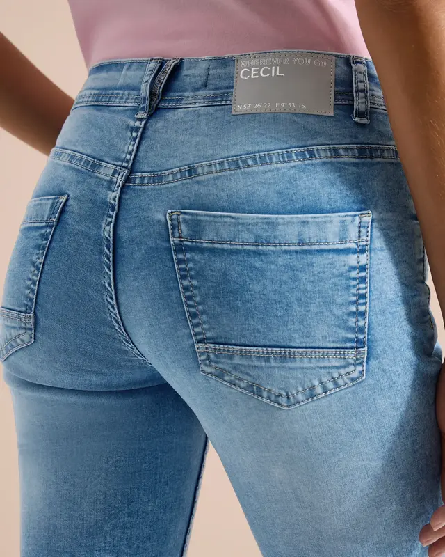 Cecil Casual Fit Jeans Scarlett - Light Blue Washed