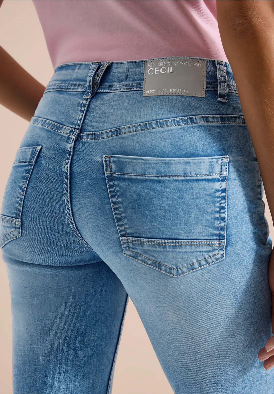 Cecil Casual Fit Jeans Scarlett - Light Blue Washed