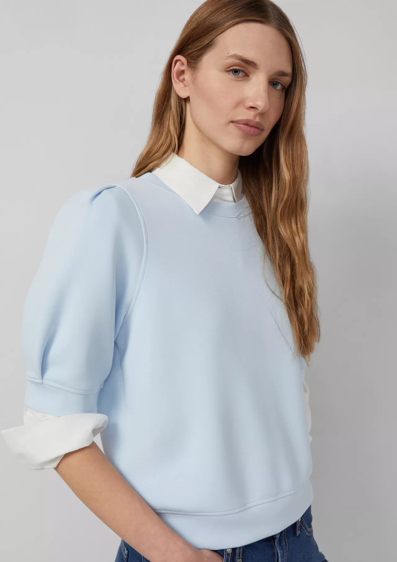 S. Oliver Scuba Sweatshirt - Light Blue