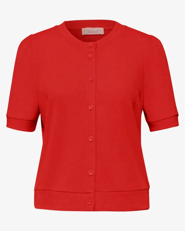 Street One Studio Kurzarm Cardigan - Chili Red
